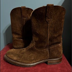 Mens Frye Duke Roper boot brown oiled suede NWOB